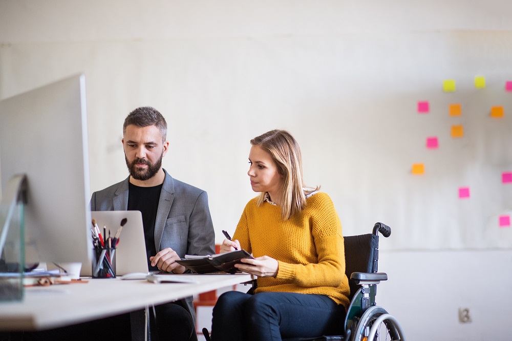 Woman in Wheelchair|Man in Wheelchair