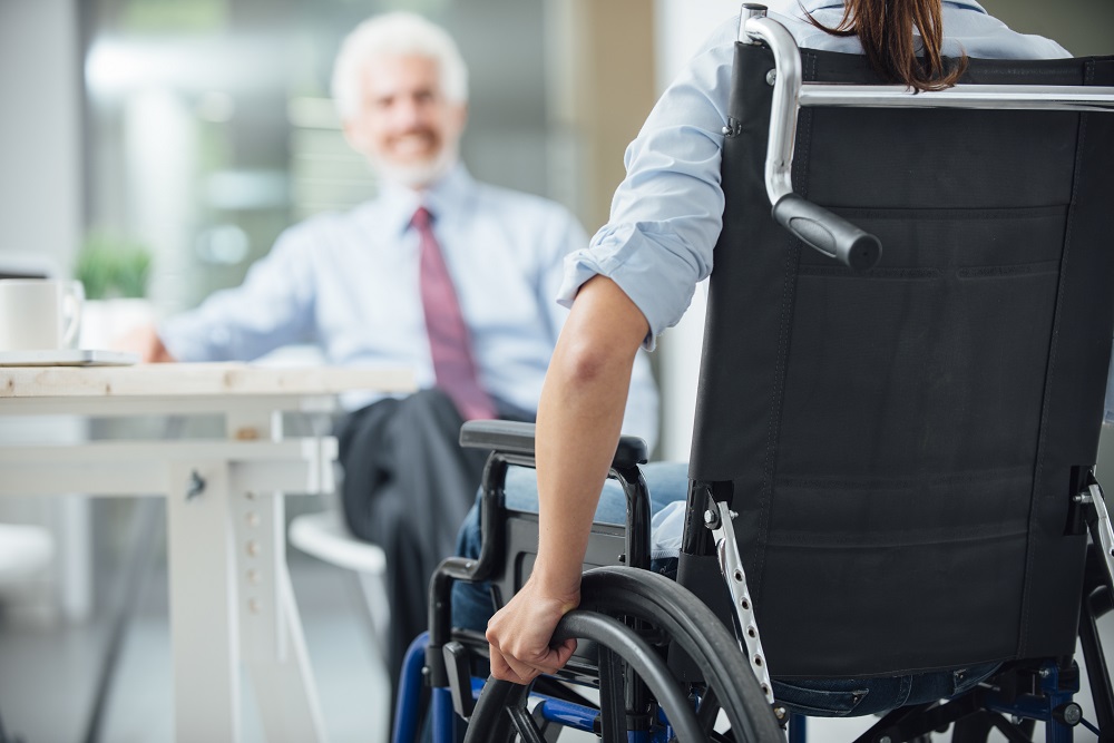 Lady in Wheelchair at Interview|Resume